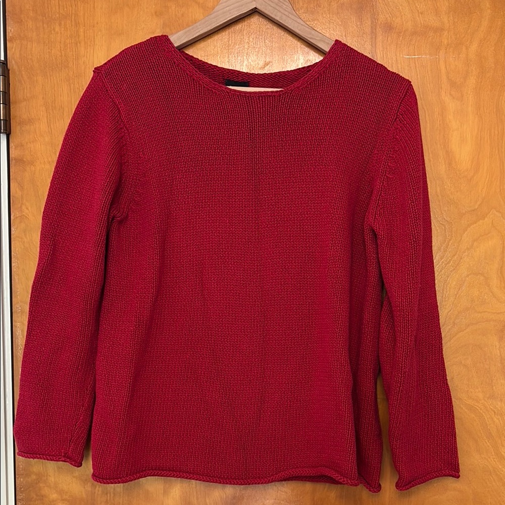 Vintage Eileen Fisher red cotton sweater